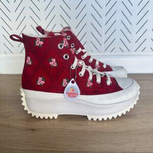 ✨Converse Run Star Hike Platform Sz 6 Men's shoes Cross Stitch Roses A14885C✨
